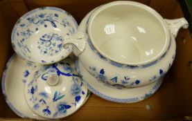 Royal Grafton Dynasty Patterned Very Large Soup Tureen & Plate, together with similar lare plate &