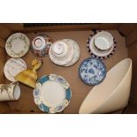 A mixed collection of items to include Wade cellulose Gloria figurine, Portmerion oven ware, Crown