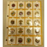 English Bowling club enamel badges x 20 on one page. This is one lot of 15 similar lots offered by