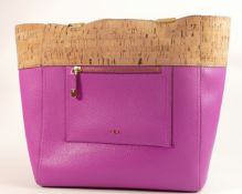 Ralph Lauren Paley cork trim tote bag with detachable matching purse inside.