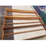 Two Ercol wooden plate racks