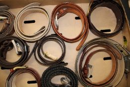 A collection of of Lizard Skin / Leather & Similar gents quality belts approx sizing 34"(9)