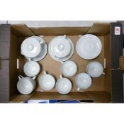 Royal Copenhagen blue line tea ware : to include 8 cups & saucers and two jugs with lids and
