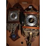 Two Dutch style wall hanging clocks (2).