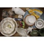 A mixed collection of items to include: Wedgwood Jasperware, Lilliput Lane Cottages, Brambly Hedge