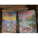 A large quantity of vintage Tiger comics from the 80's