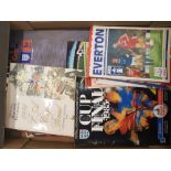 A collection of football programmes including FA cup final 1985, 1998, 1991, Scotland v England 1960
