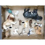 A collection of Beswick Artone & similar damaged pottery figures & animals