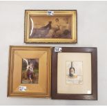 Three framed prints, size of largest 29cm x 26cm (3).