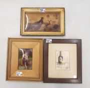 Three framed prints, size of largest 29cm x 26cm (3).