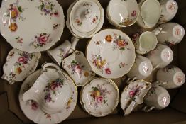 A mixed collection of Royal Crown Derby Tea Ware Items in the 'Derby Posies' pattern to include