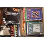 A large collection of International wrist watch magazines together with Q P magazines ( 2 trays)