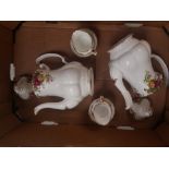Royal Albert Old Country Roses Items to include, 2 Large Coffee Pots together with 2 cream and Sugar