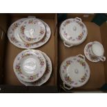 A collection of Royal Imperial dinner ware to include oval platter, two lidded tureens, 6 dinner