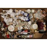 A mixed collection of items to include: Hammersley Ornamental Bells, Continental figures, Royal