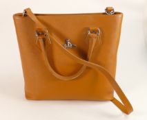 Vivienne Westwood tan leather hand / shoulder bag with silver logo. Comes with original dust bag and