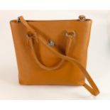 Vivienne Westwood tan leather hand / shoulder bag with silver logo. Comes with original dust bag and