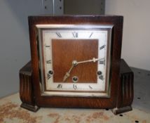1920s oak Cased Mantel Clock- 22cm High