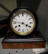 Walnut Cased Mantel Clock - 23cm High