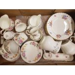 A mixed collection of tea ware items to include 6 Royal Worcester Salad Plates, 'Duchess Memories'