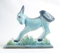 Beswick blue gloss model of a donkey on base 369.