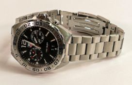 TAG Heuer Formula 1 Men's Wristwatch, stainless steel bracelet with quartz movement in original box.