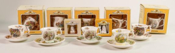 Royal Doulton Brambly Hedge miniature cup & saucer sets including boxed Summer, Autumn, The Birthday
