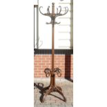 Large early 20th century Bentwood hall stand, height 205cm.