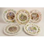 A collection of Royal Doulton Brambly Hedge collectors plates to include - The Dairy, The Plan (