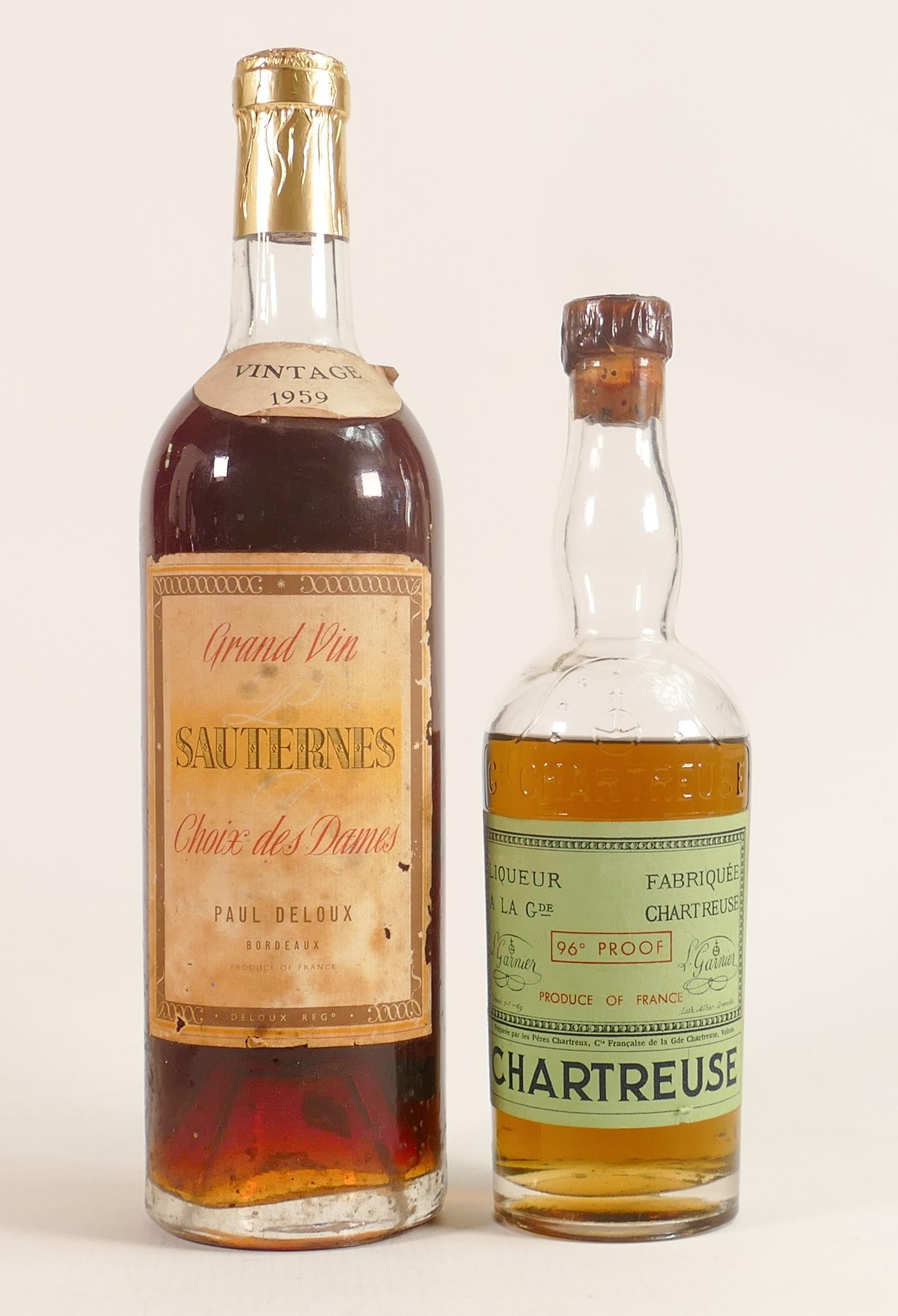 1959 Paul Deloux Grand Vin Sauternes Choix Des Dames Bordeaux & vintage Green Label wax sealed