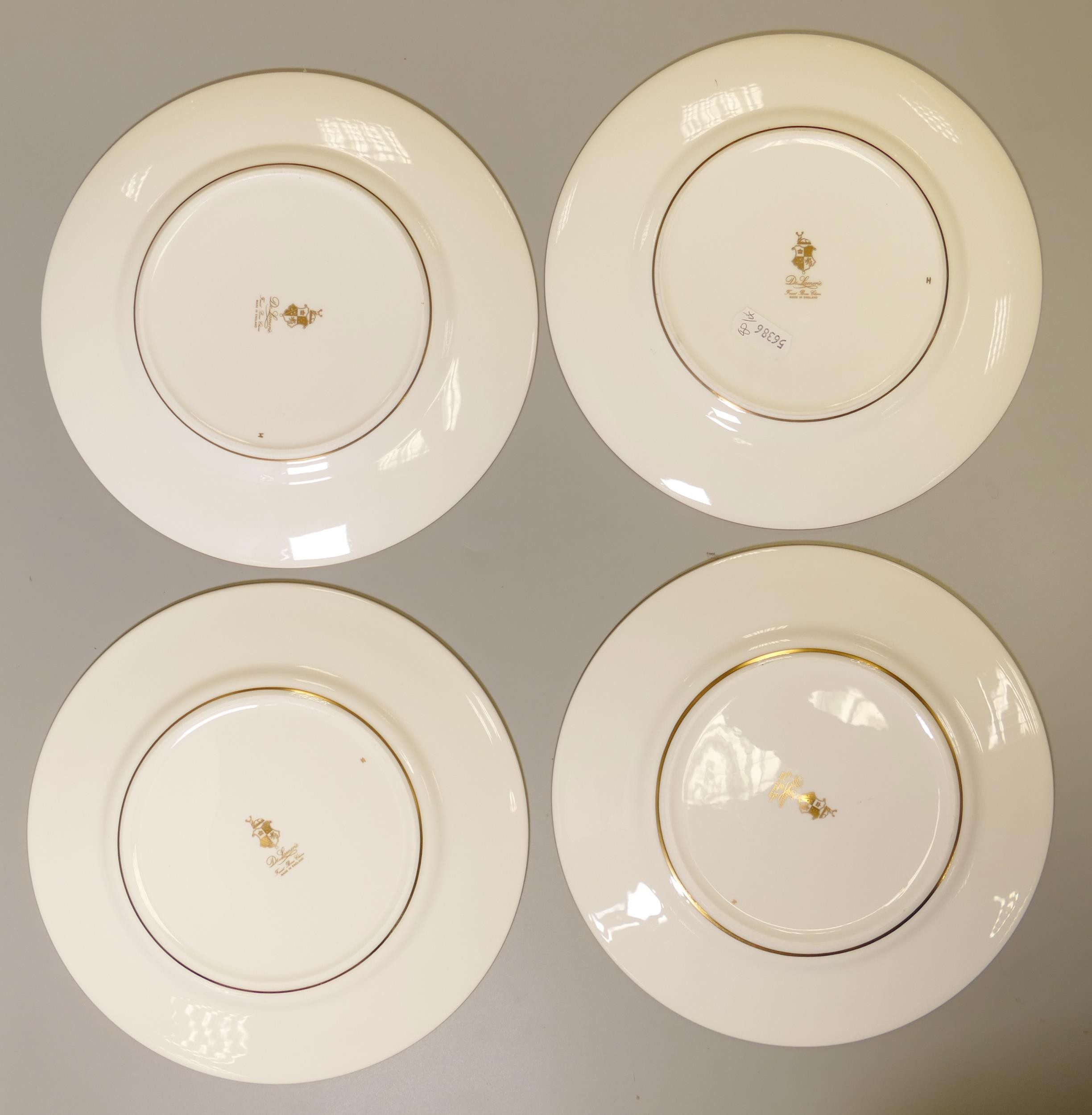 De Lamerie Fine Bone China heavily gilded Dark Blue Empress patterned salad plates, specially made - Image 3 of 3