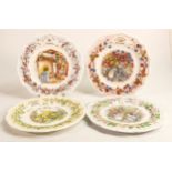 A collection of Royal Doulton Brambly Hedge collectors plates to include - Autumn, Winter Spring &