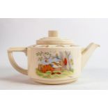 Royal Doulton Barbara Vernon signed teapot, height 12cm.