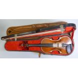 Violin - a Simon Gilbert Violin, bearing label inside "Luthier Musicien De La Cathederale A Metz