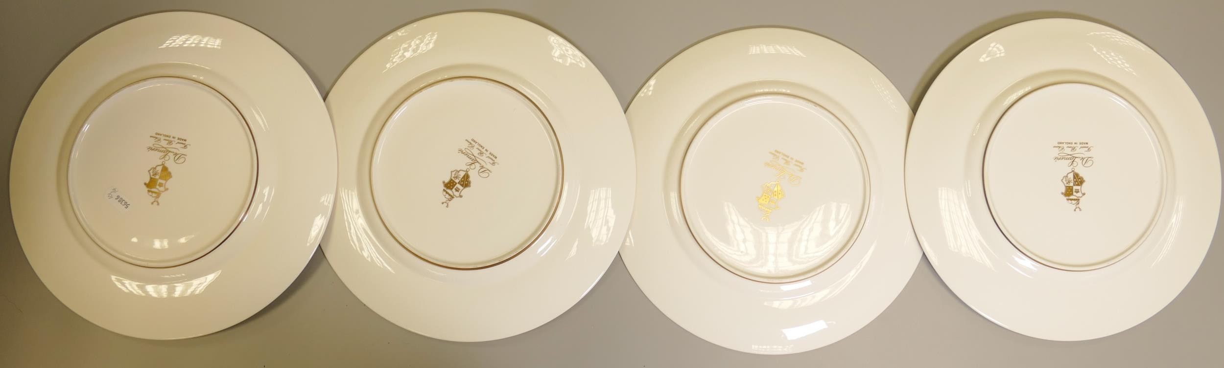 De Lamerie Fine Bone China heavily gilded Exotic Green patterned dinner plates, specially made - Image 2 of 3