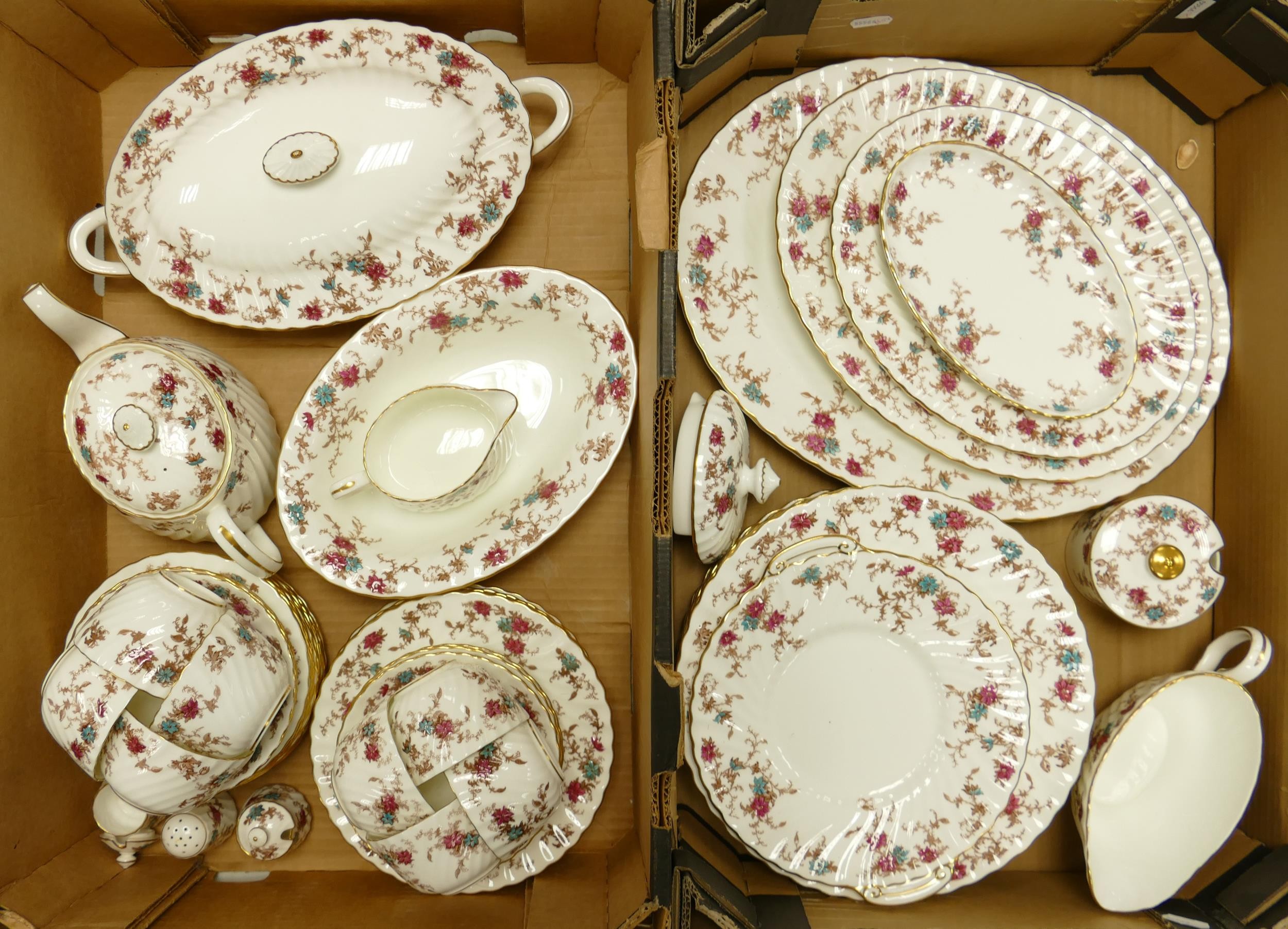 A large collection of Minton Ancestral dinner and tea ware comprising tureen & cover, various - Image 4 of 4