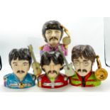 Set of four Kevin Francis / Peggy Davies limited edition character jugs of the Beatles, for the