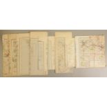 10 Large Paper WWII Ordnance Survey maps of the UK & Central Europe, mostly dated 1940 printed in