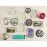 A collection of glass paperweights to include - Glasgow Herald advertising, John Miller & Co.,