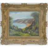 Wills Pryce Birmingham artist, oil on canvas landscape scene, frame size 38 x 44cm