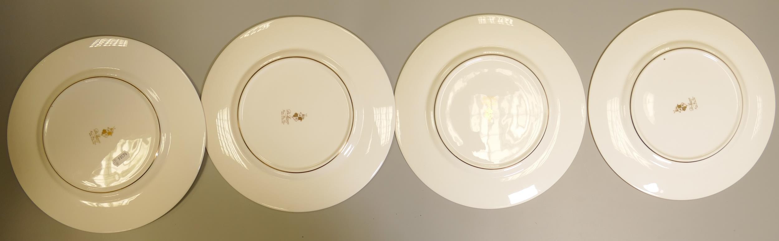 De Lamerie Fine Bone China heavily gilded Robert Adam patterned dinner plates, specially made high - Image 2 of 3