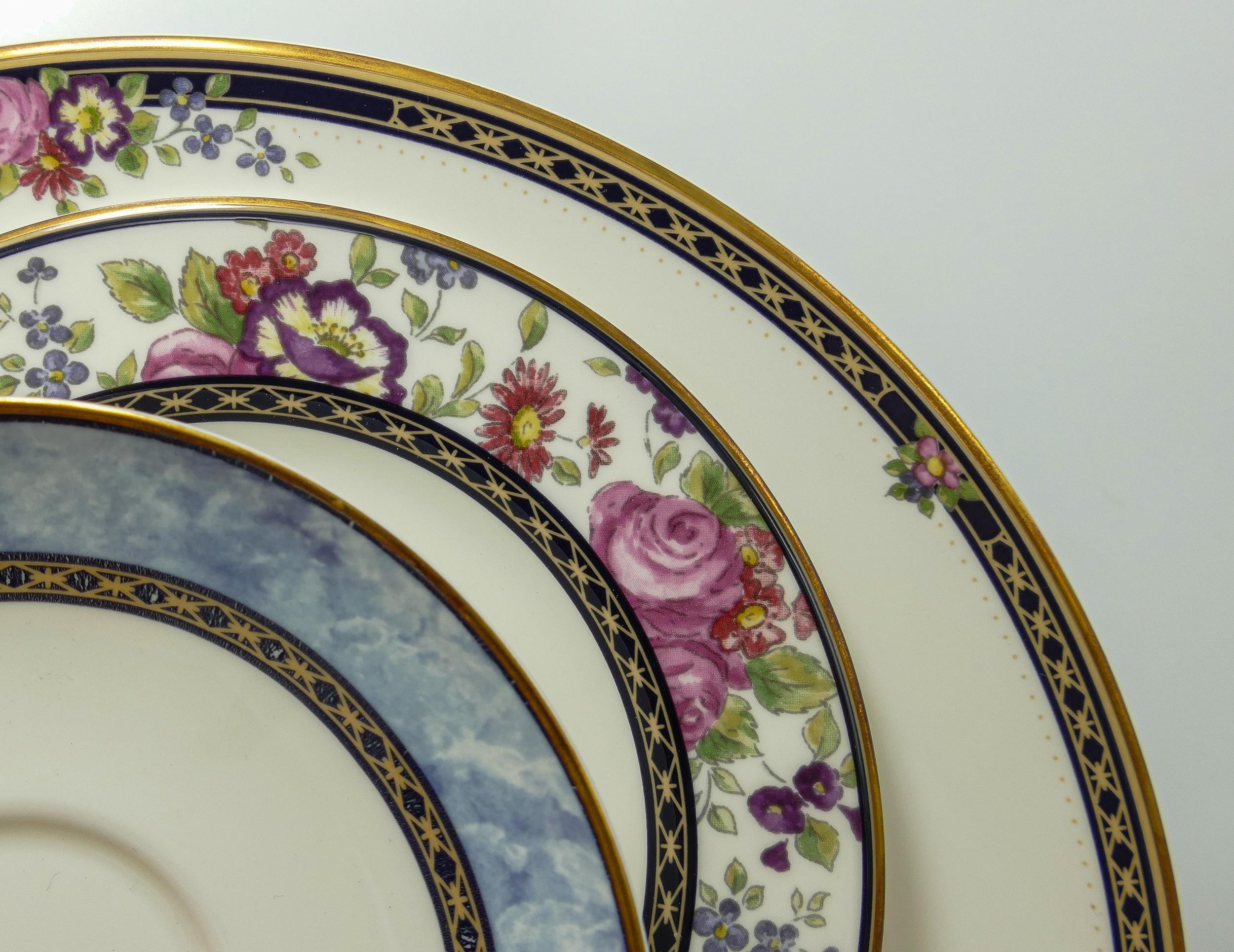 A large collection of Royal Doulton Centennial Rose patterned tea & dinner ware to include -tureens,