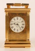 Boxed Charles Frodsham London Heritage Collection Corinthian carriage clock.