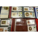 A collection of first day cover stamps, comprising an album of Special Edition Royal cover envelopes