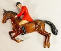 Beswick wall plaque as huntsman on jumping horse 1505.