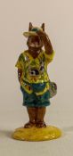Royal Doulton protype Bunnykins figure The Tourist, painted in a different colourway with silver