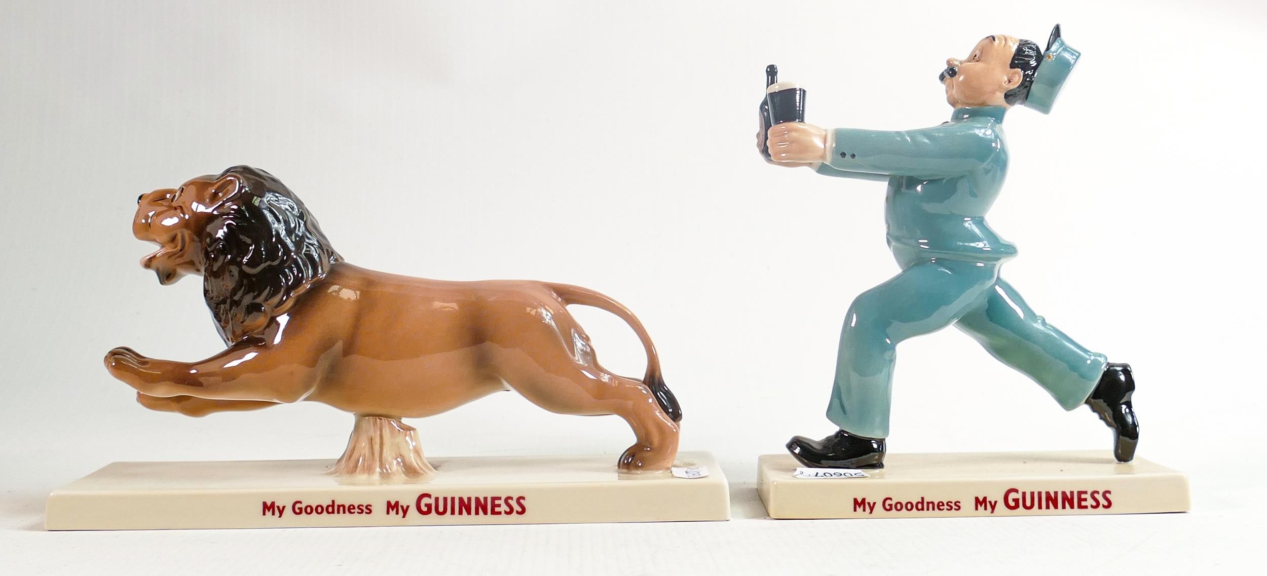 Coalport Guinness advertising figures Lion and Zookeeper, limited edition with badge, boxed with - Image 3 of 4