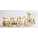 Royal Doulton Bunnykins collection of jugs, tallest 15cm. (4)