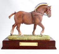 Border Fine Arts limited edition Horse Suffolk Stallion, signed Anne Wall 1994, with certificate.