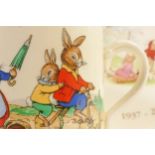 A mixed collection of Royal Winton, Falcon ware, Sylvac & Royal Doulton Bunnykins themed items,